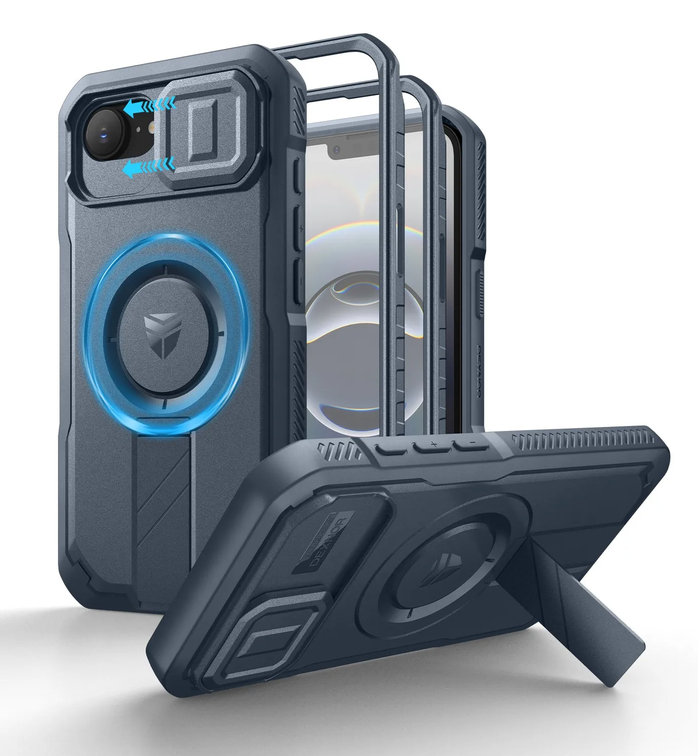 Dexnor iPhone 16e Cover custodia nera MagSafe