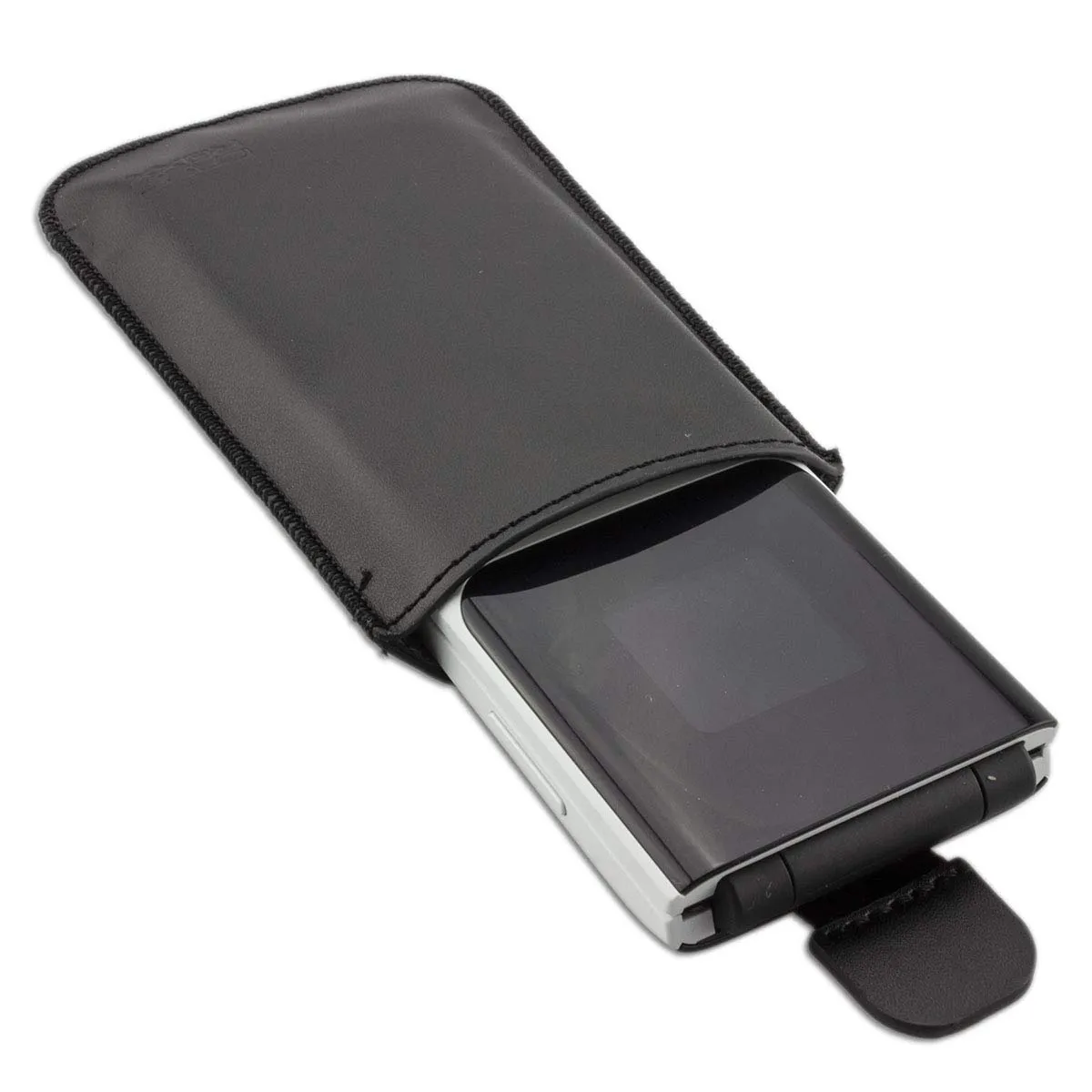 caseroxx Nokia 2720 Flip slide custodia nera pelle