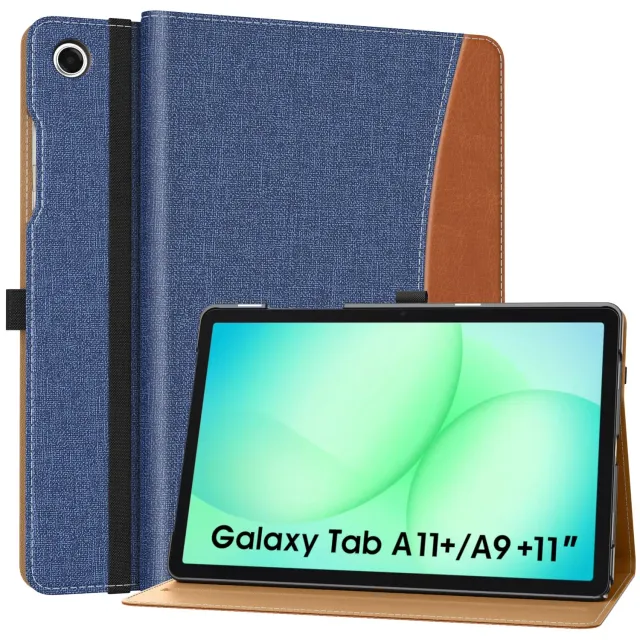 MoKo Cover Samsung Galaxy Tab A11+/A9+ 11" Denim Blu Marrone