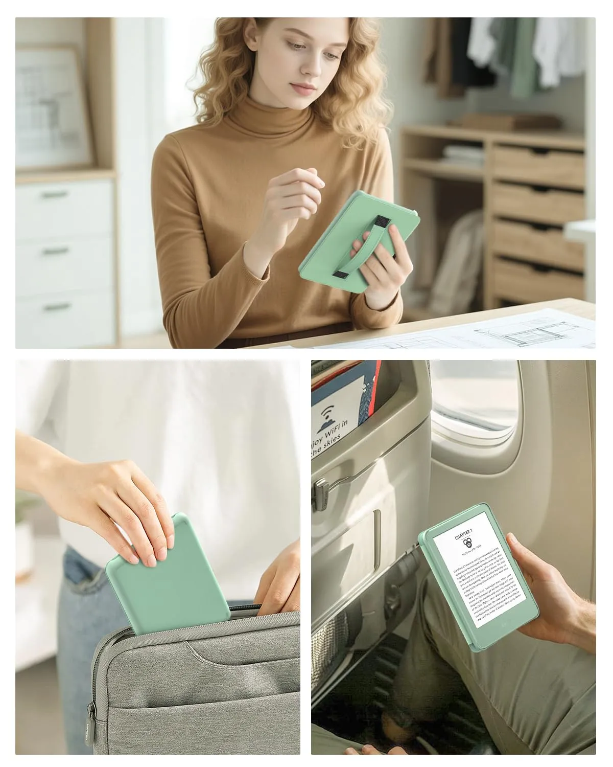 MoKo Custodia Kindle 6" 11ª Gen 2024/2022 Verde Agave