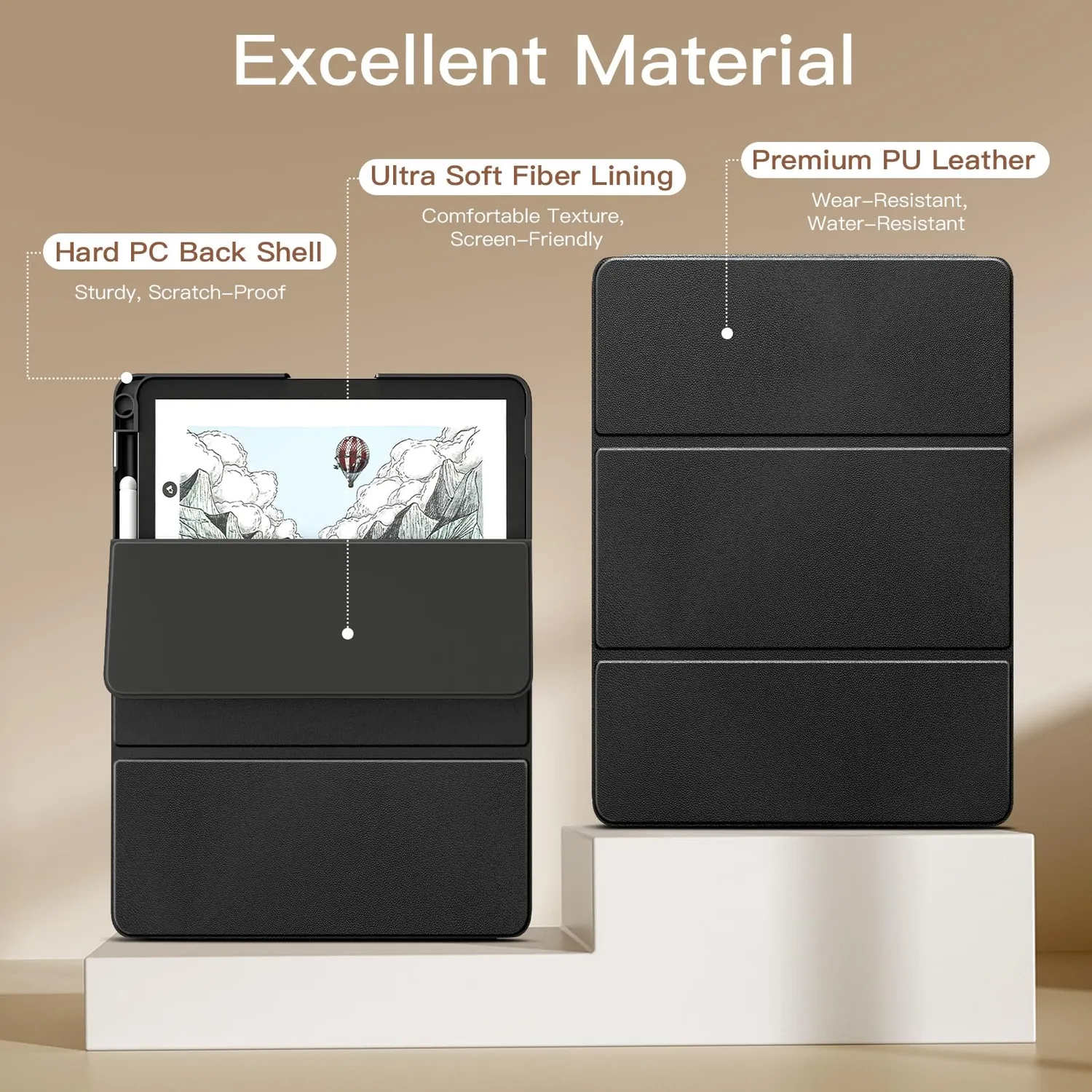 MoKo Custodia Kindle Scribe 11" 2025 Supporto Nero stand