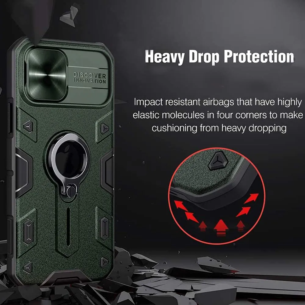 CloudValley iPhone 12 Pro Max Custodia Verde Anello Antishock