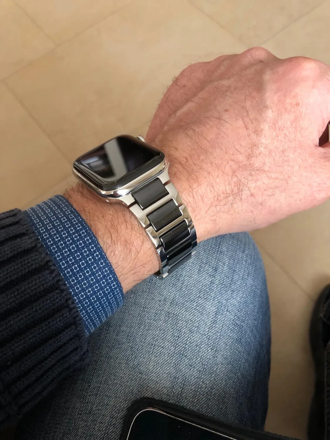 MoKo Apple Watch 42 44 45mm cinturino ceramica nero