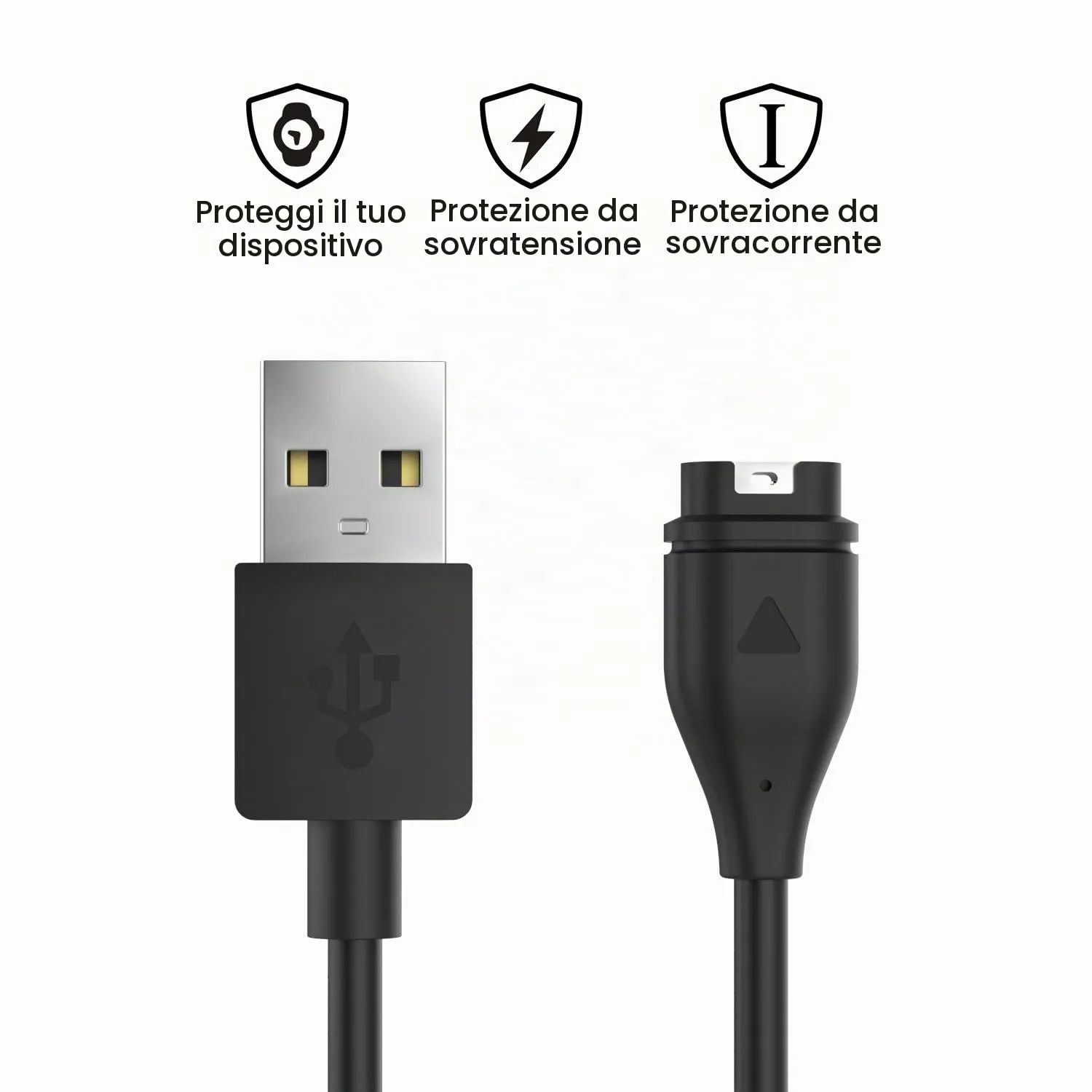 MoKo Cavo Ricarica Garmin Fenix Forerunner Venu nero 1m USB