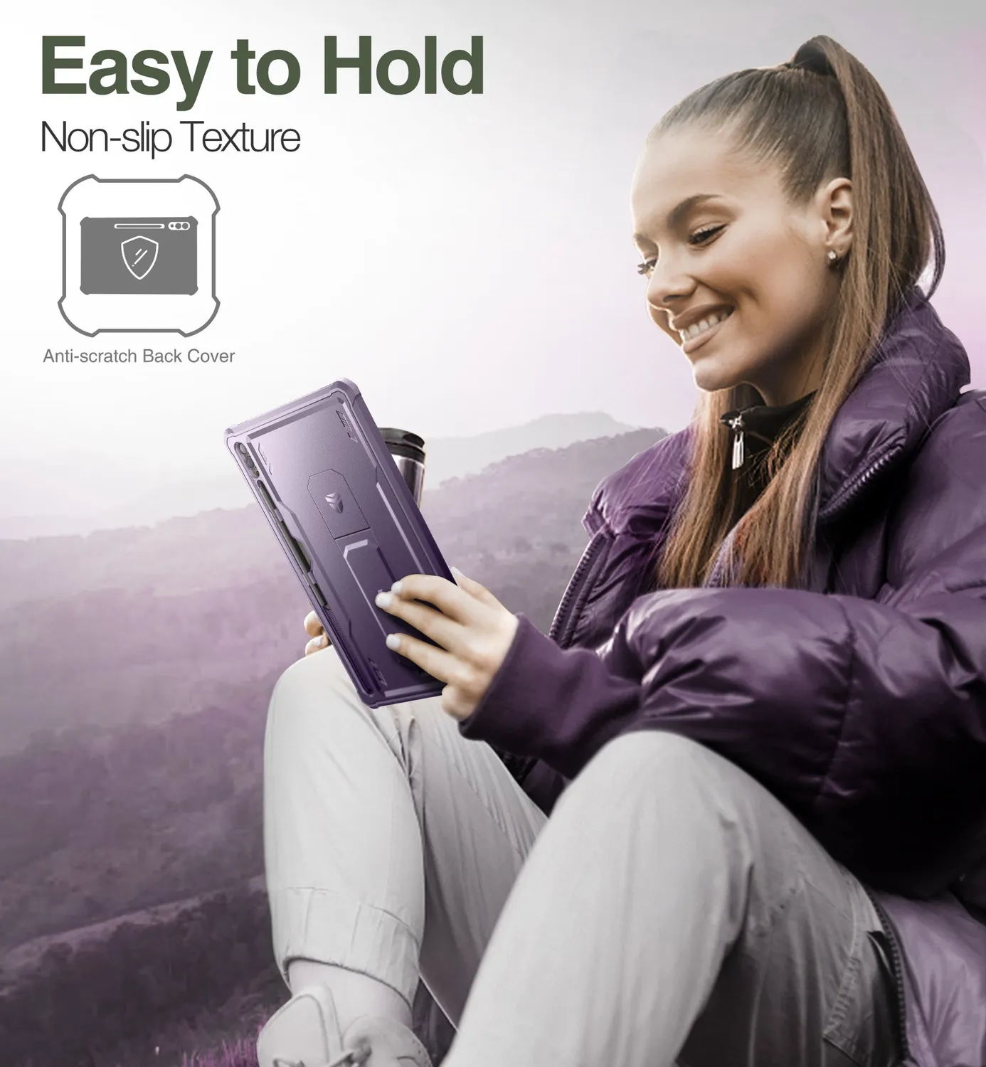 Dexnor Galaxy Tab S9 Ultra Cover Viola Antiurto