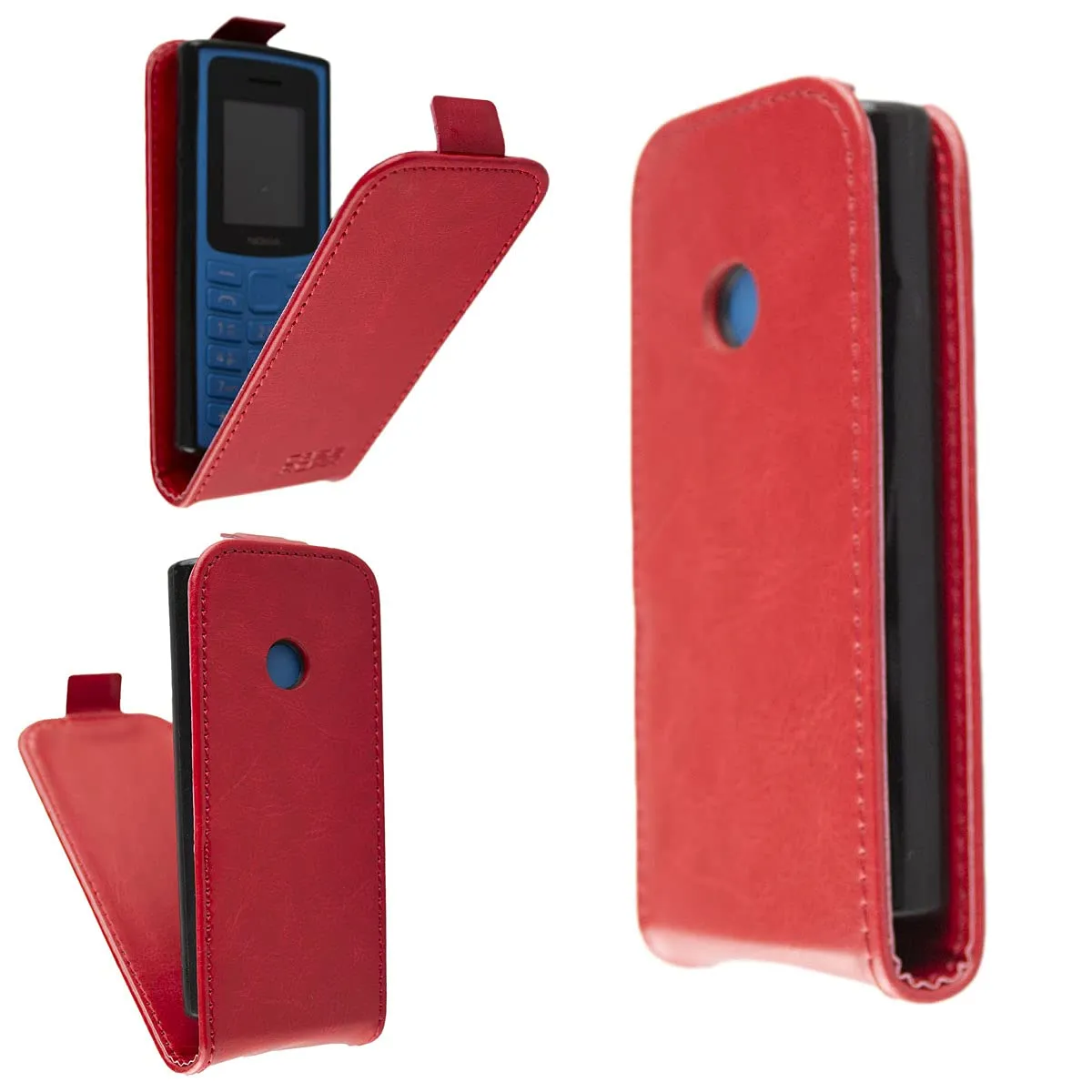 caseroxx Flip Cover Nokia 105 110 Custodia Rossa 4G