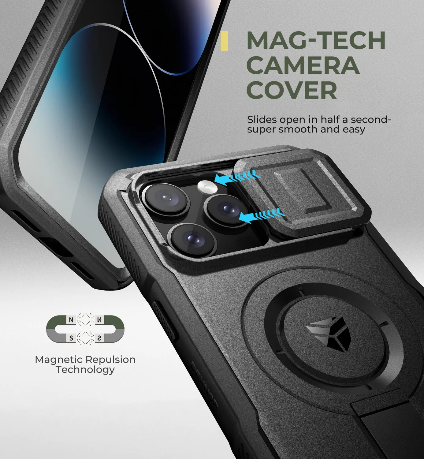 Dexnor iPhone 14 Pro Max cover nera MagSafe 360