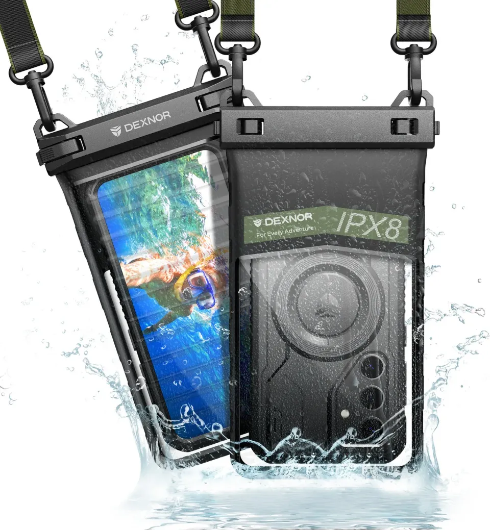 Dexnor Pouch Impermeabile IP68 Nero Smartphone 7" Laccetto