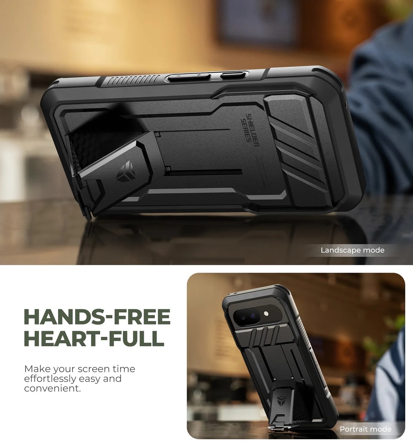 Dexnor Pixel 10a cover nera rugged con copri camera