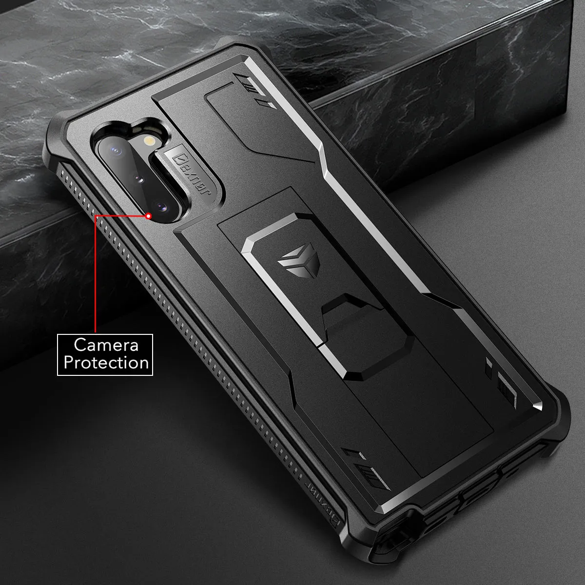 Dexnor Galaxy Note 10 cover nera con pellicola antiurto