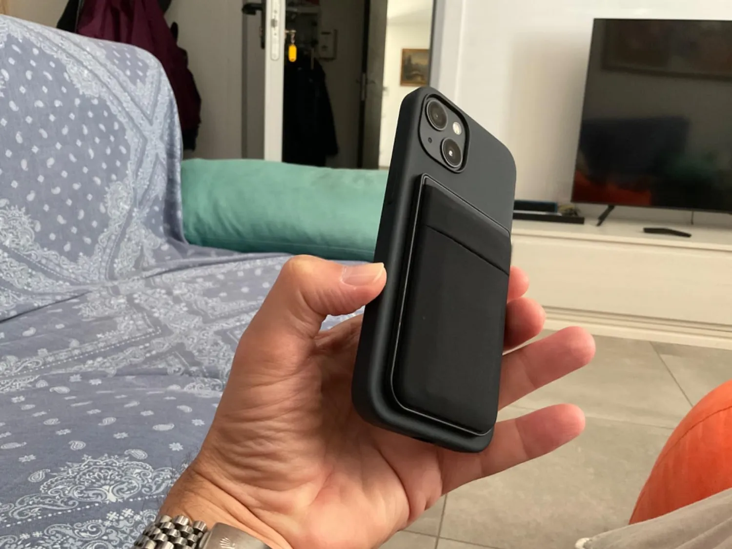 CloudValley MagSafe wallet 5 carte nero pelle vegana