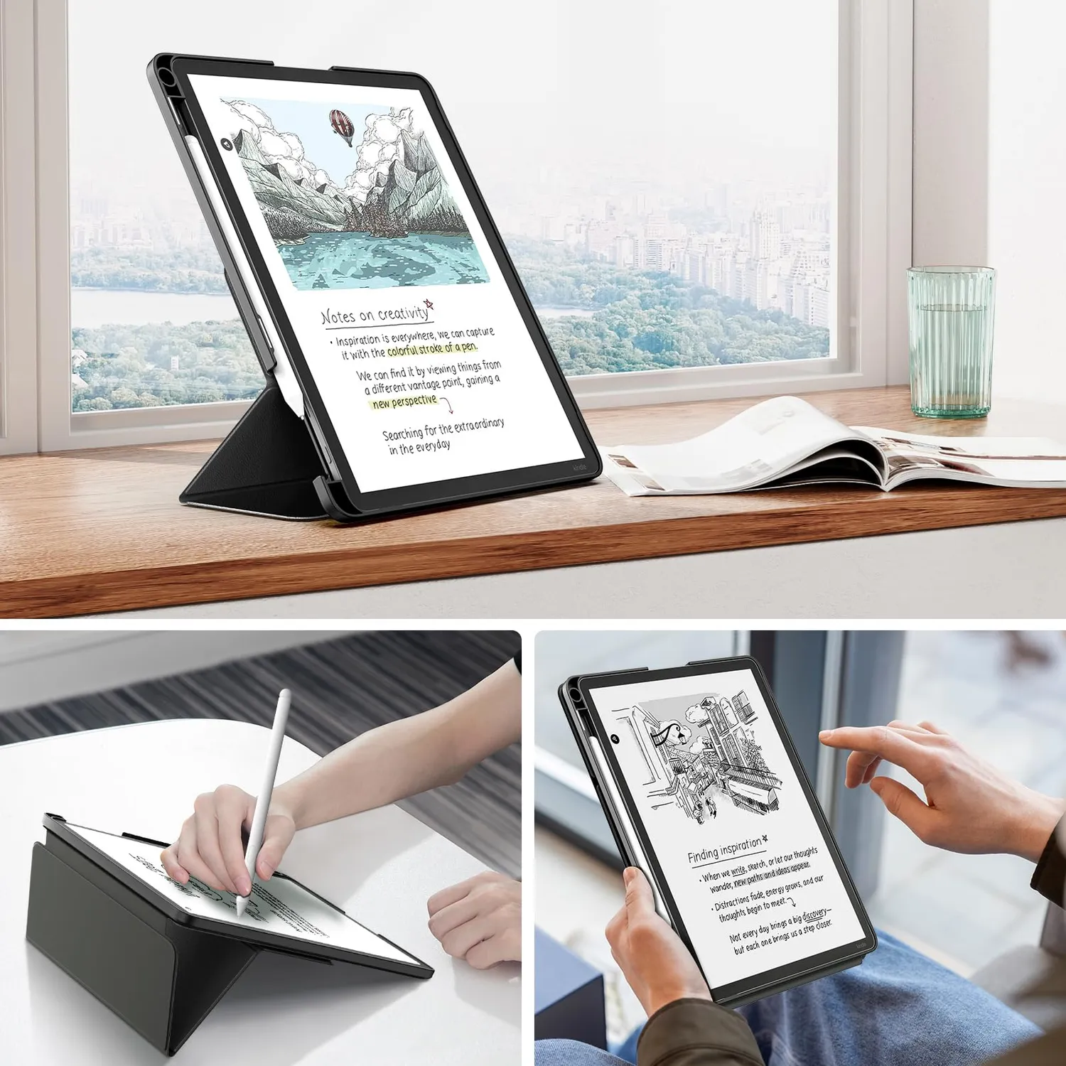 MoKo Custodia Kindle Scribe 11" 2025 Supporto Nero stand