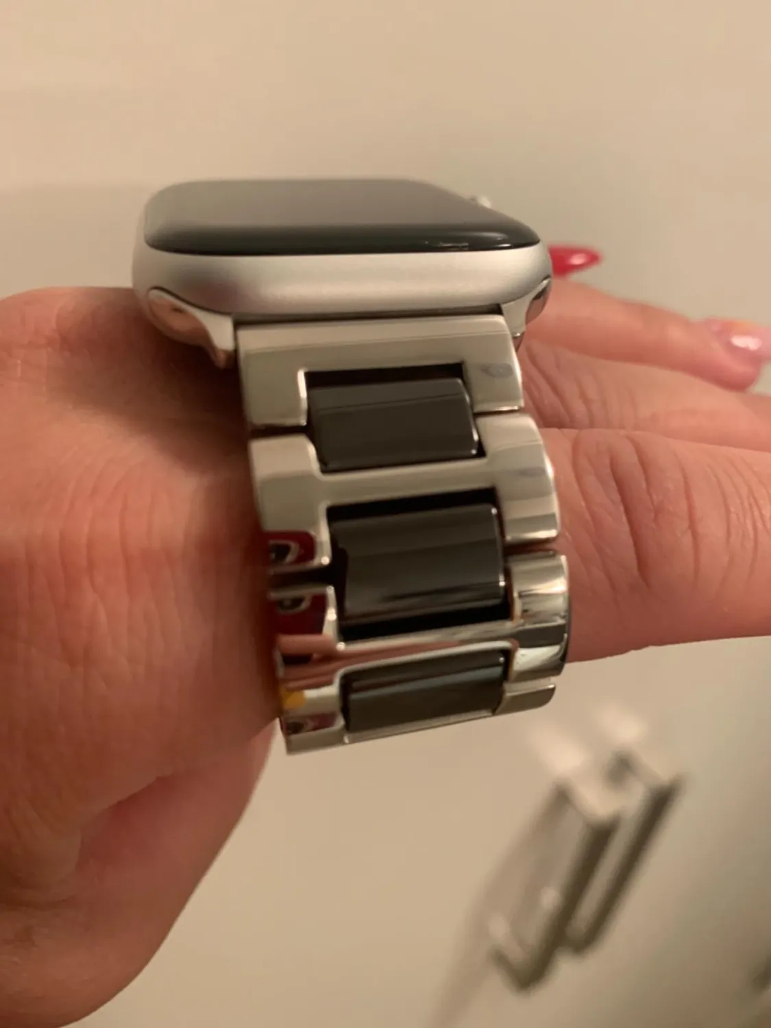 MoKo Apple Watch 42 44 45mm cinturino ceramica nero