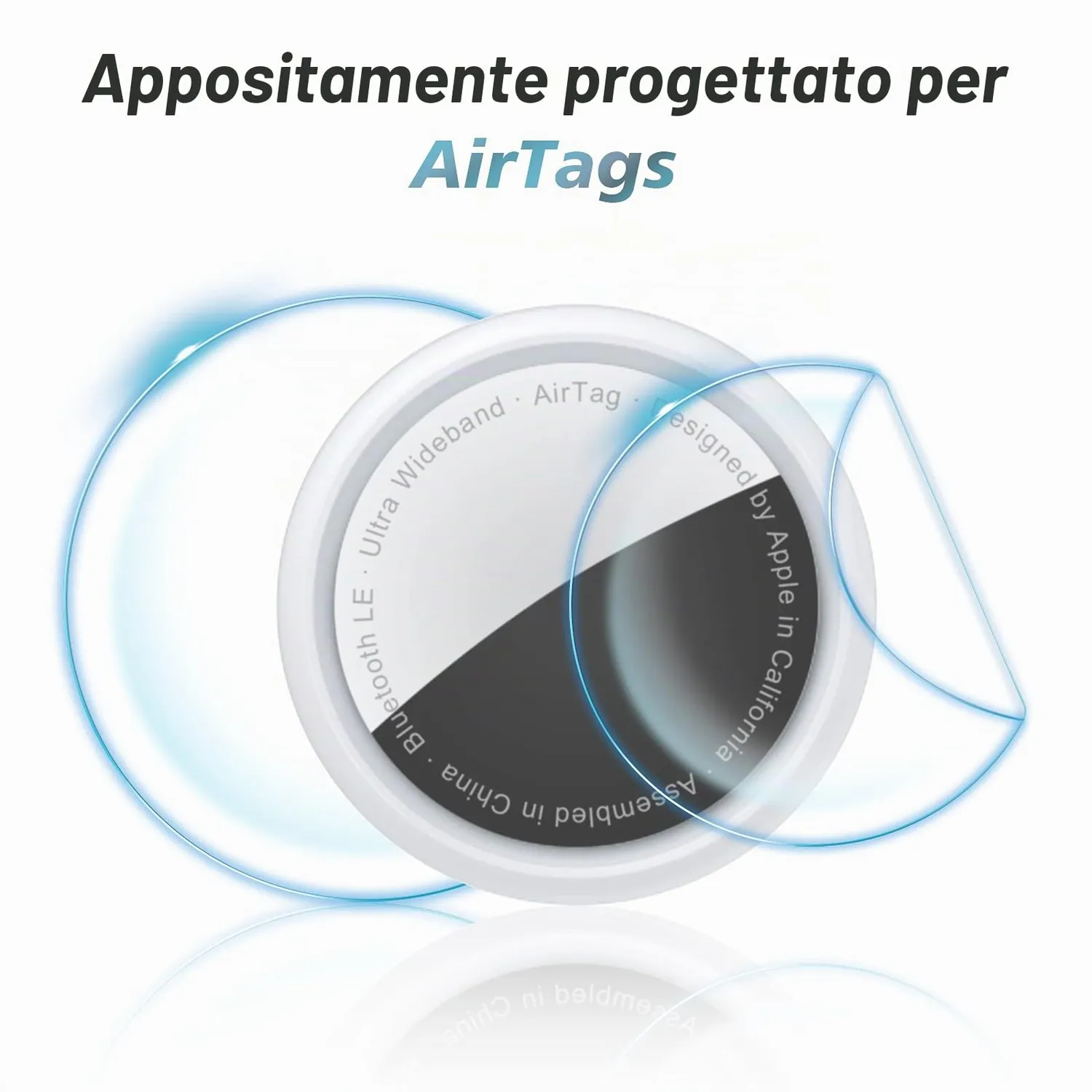 CloudValley Pellicola AirTag 2021 TPU Trasparente 8 Pezzi