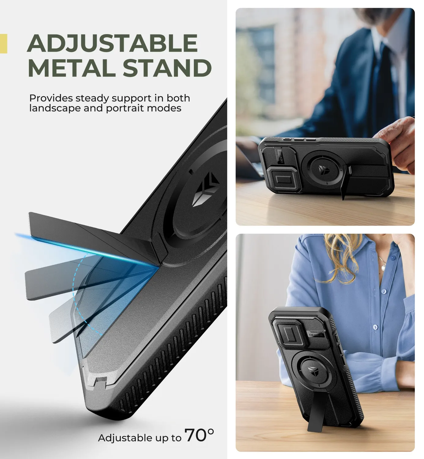 Dexnor iPhone 16 Pro cover nera magnetica camera