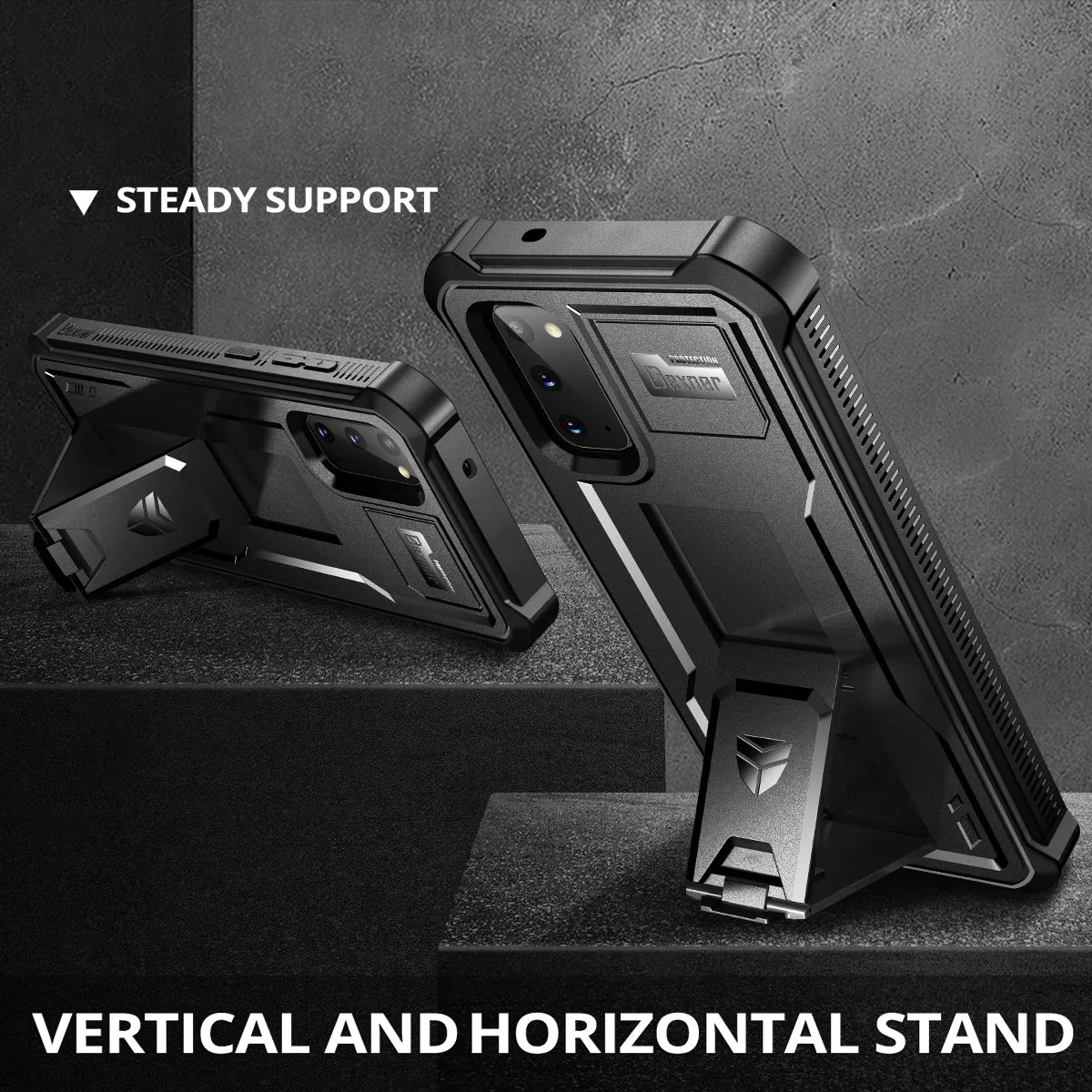 Dexnor Galaxy S20 custodia nera kickstand antiurto