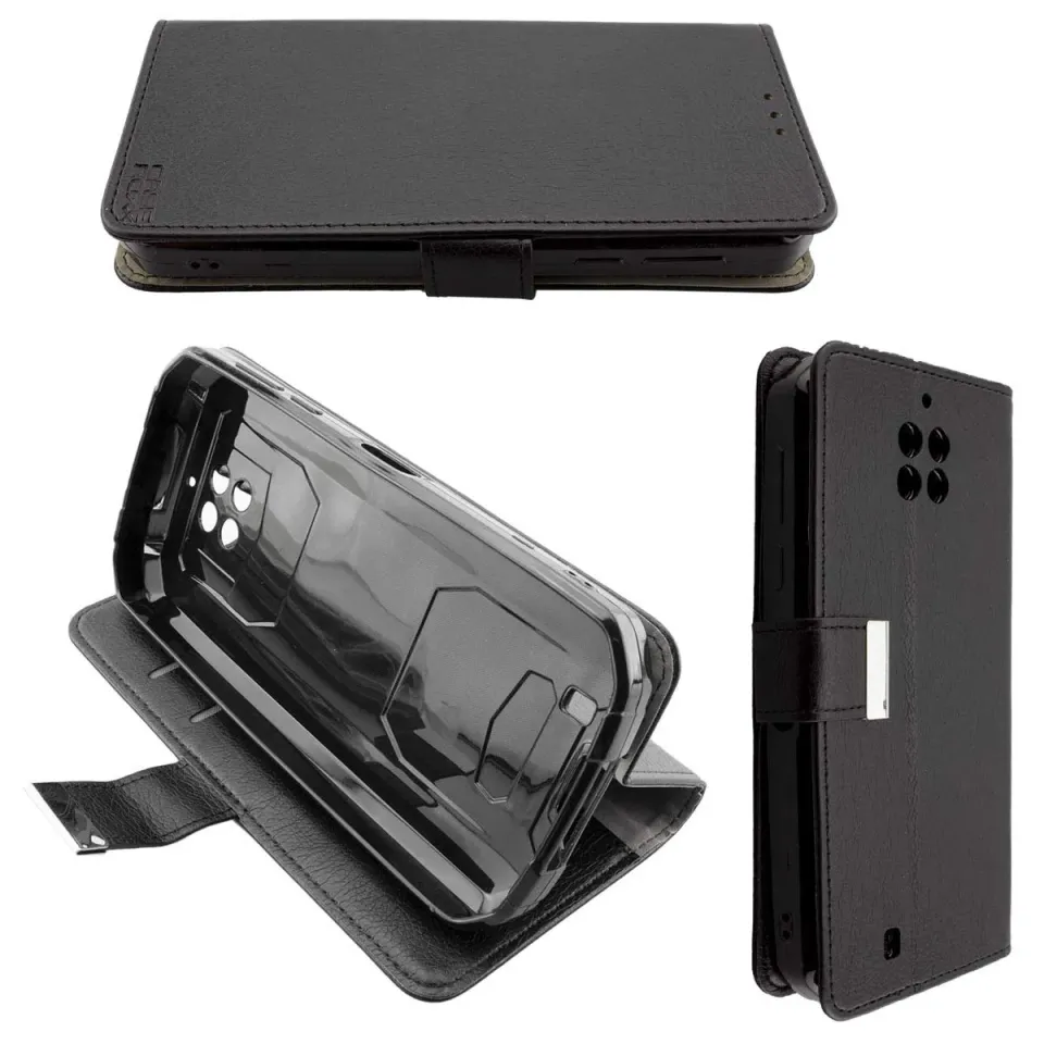 caseroxx Oukitel WP6 custodia a libro nera portacarte