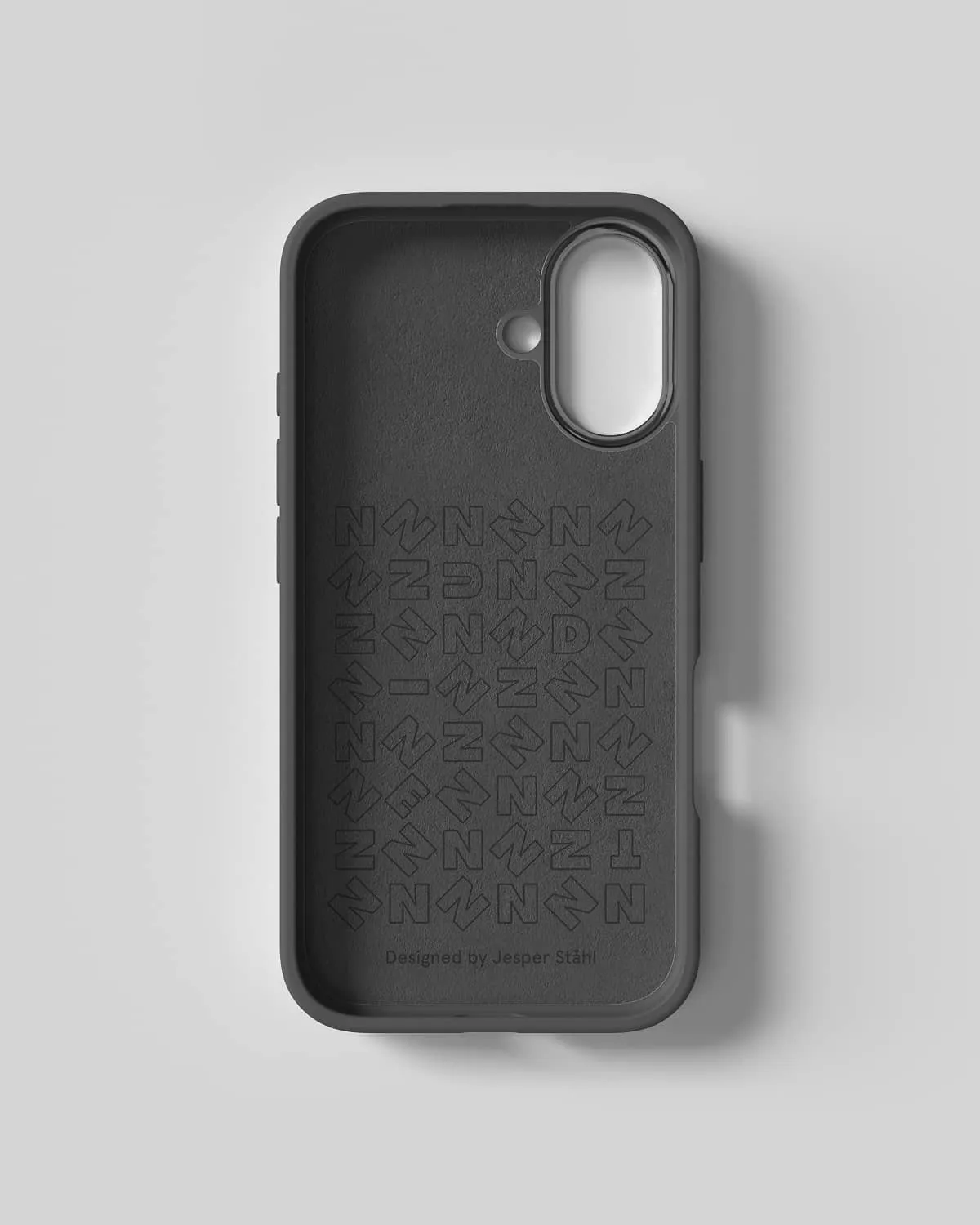 Nudient Bold Case cover iPhone 16 grigia MagSafe antishock