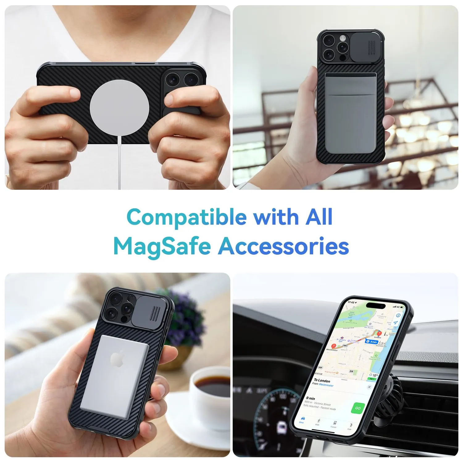 CloudValley iPhone 15 Pro Max cover nera MagSafe
