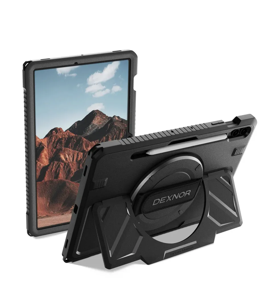 Dexnor Galaxy Tab S9 FE Plus 12.4 custodia tablet nera 360°