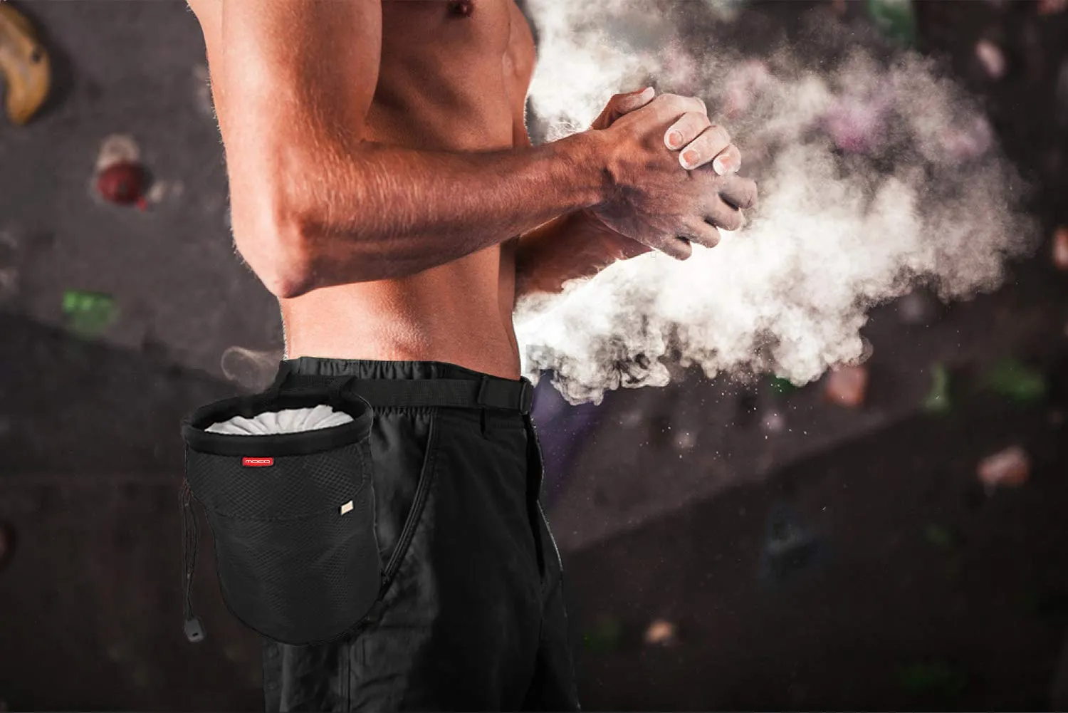 MoKo Borsa Magnesio Arrampicata Nera con Cintura