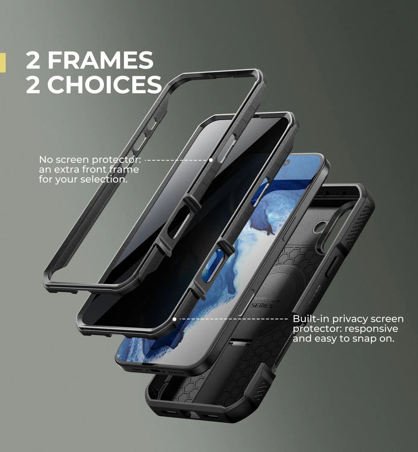 Dexnor cover iPhone 16 Plus privacy nera magnetica