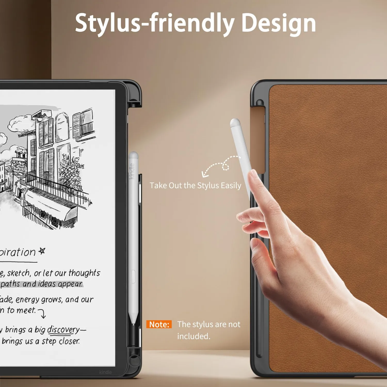 MoKo Custodia Kindle Scribe 11" 2025 Marrone con Porta Penna