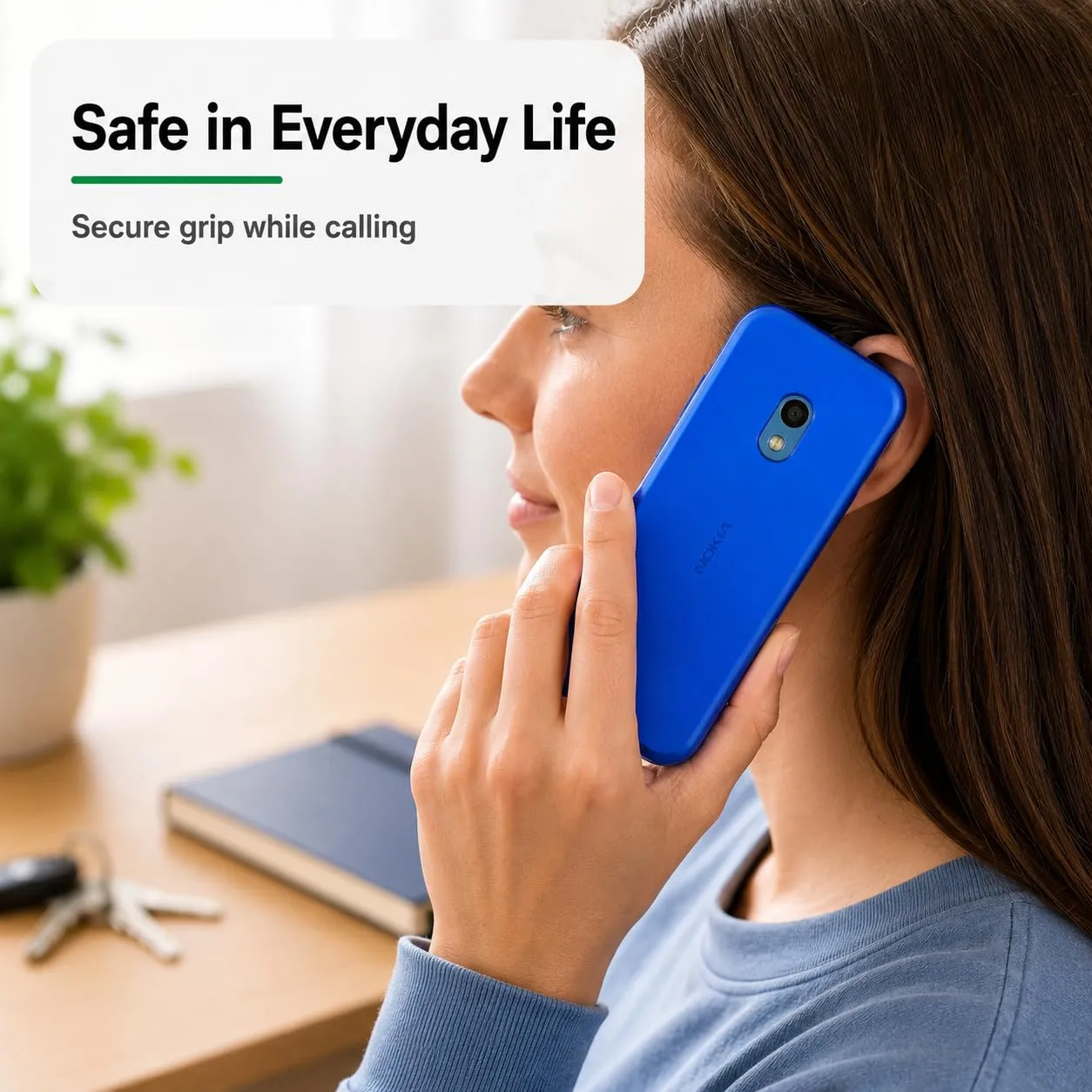 caseroxx TPU Custodia per Nokia 225 4G 2024 azzurro antiurto