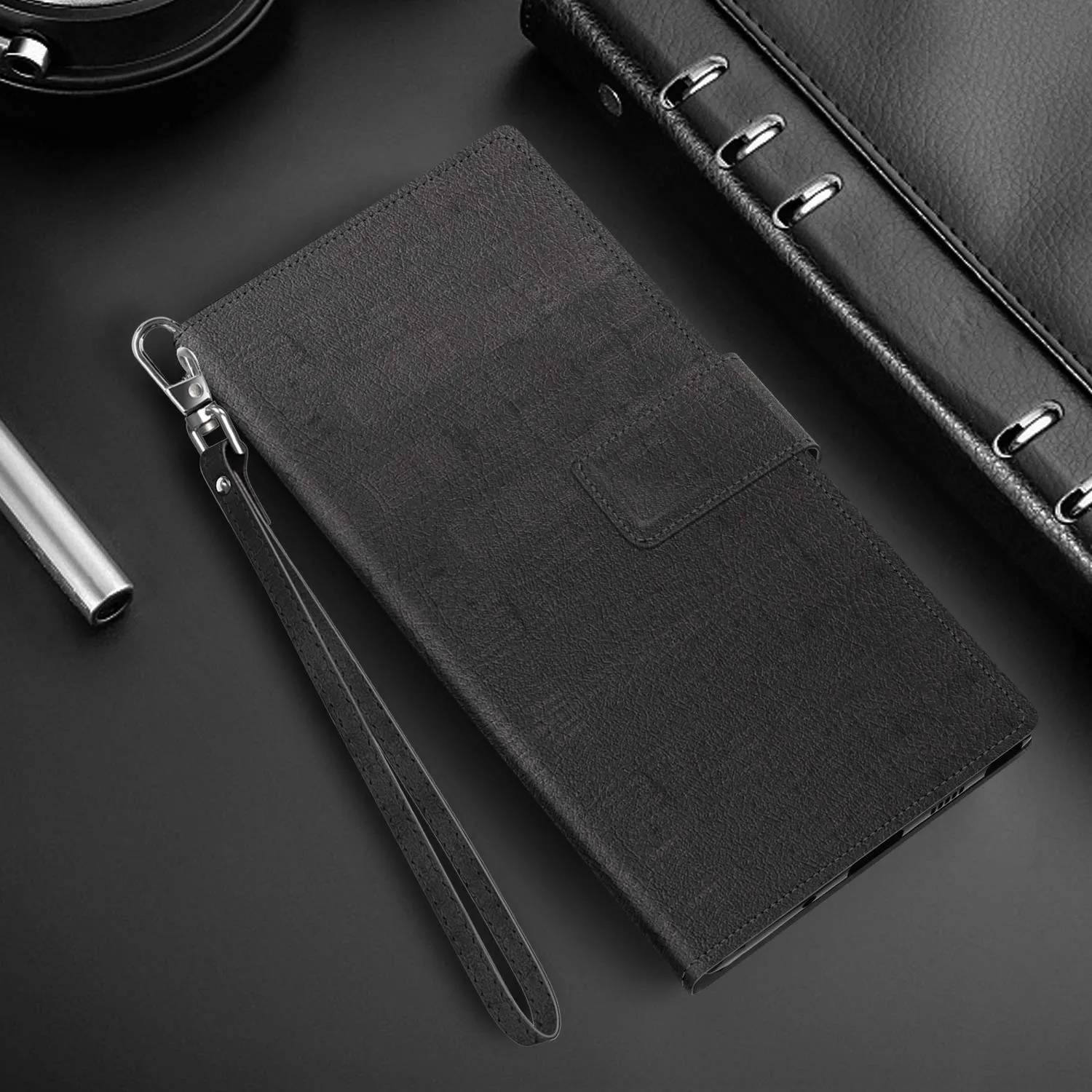 MoKo portafoglio cover Galaxy Note 10 6.3" nero ardesia