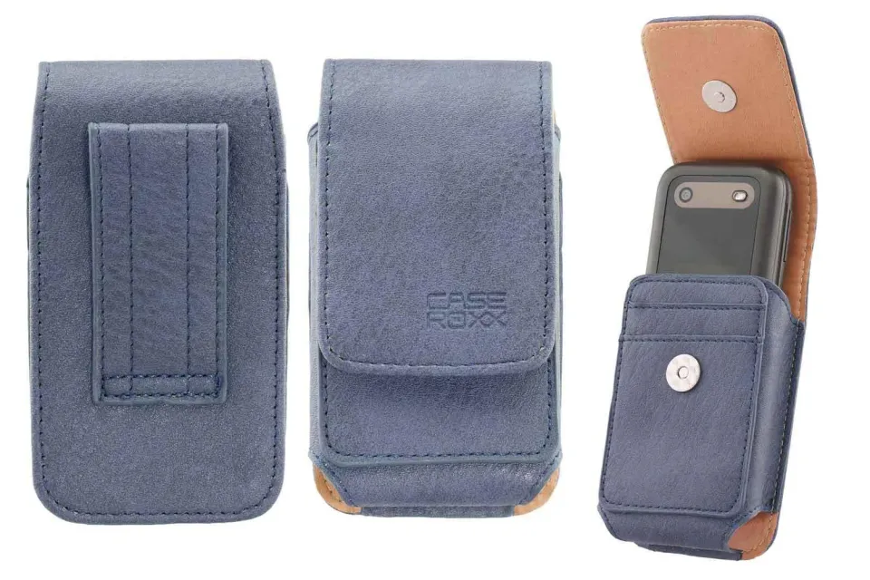 caseroxx Borsa Nokia 2660 Flip Borsello Azzurro Pelle Cintura