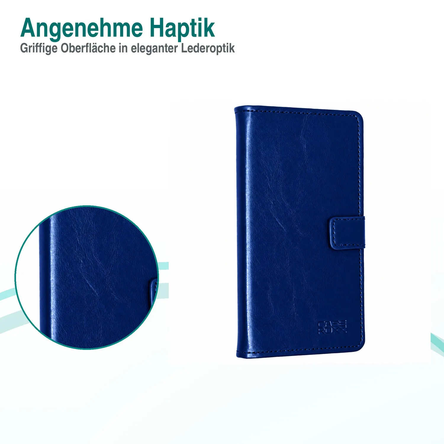 caseroxx Bookstyle custodia Gigaset GX30 azzurro carte