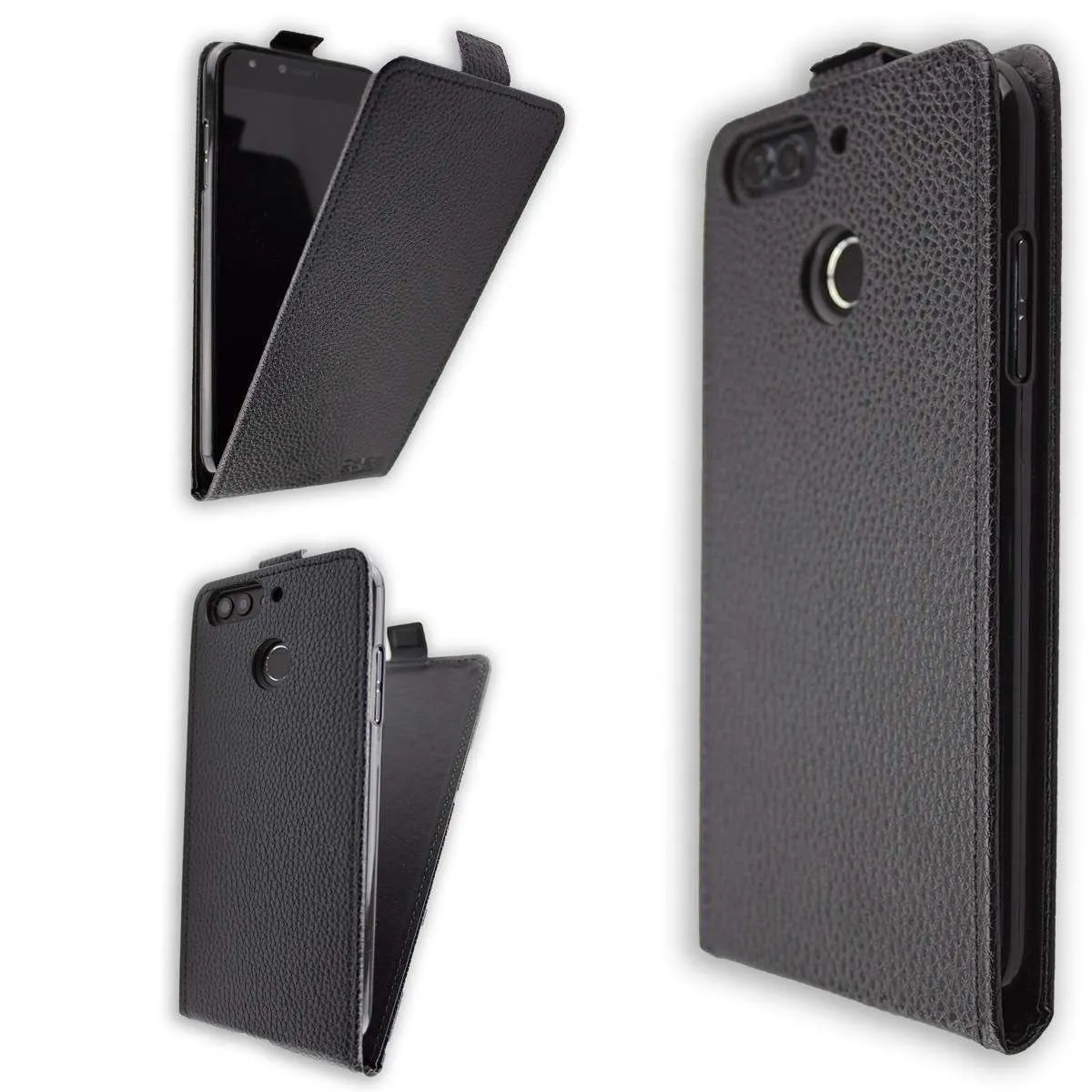 caseroxx Flip Cover Archos Sense 55DC Nera Magnetica