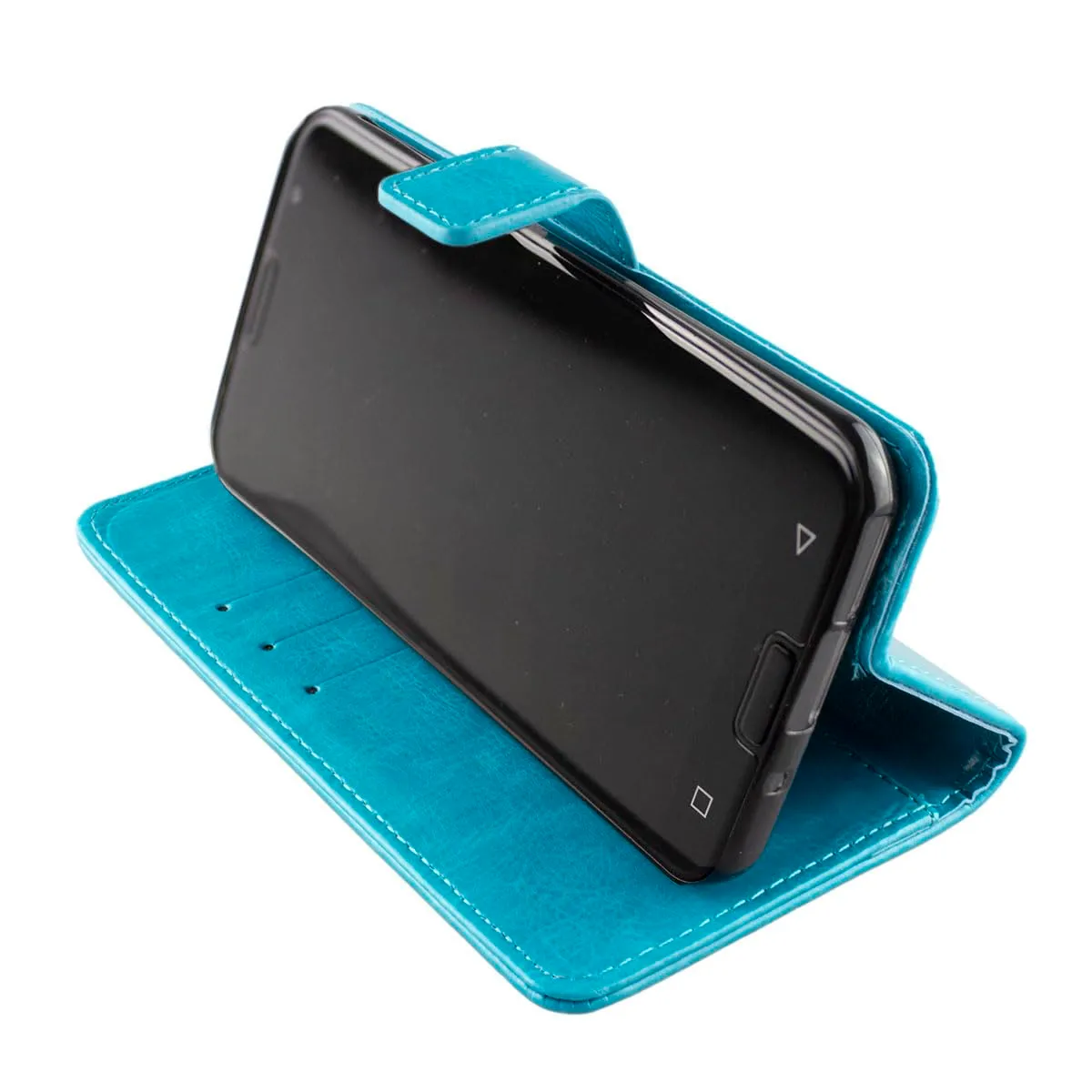 caseroxx Bookstyle Emporia Smart 5 custodia a libro azzurro chiaro carte