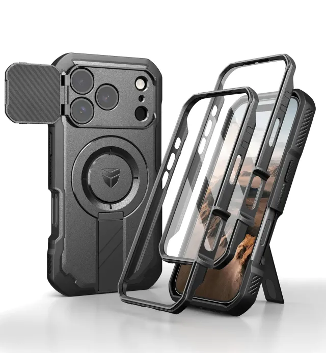 Dexnor iPhone 17 Pro 6.3 cover antishock nera MagSafe
