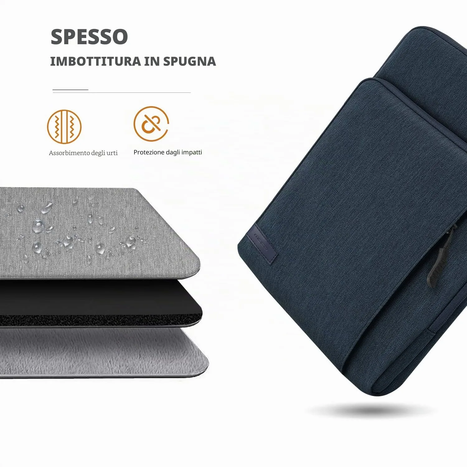 MoKo Borsa Tablet 9-11 Custodia Indaco Tasca Cerniera