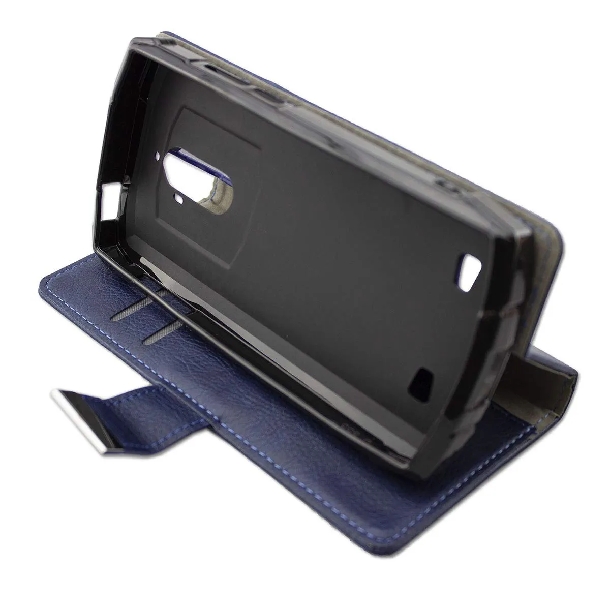 caseroxx Bookstyle custodia Doogee S55 azzurra antiurto