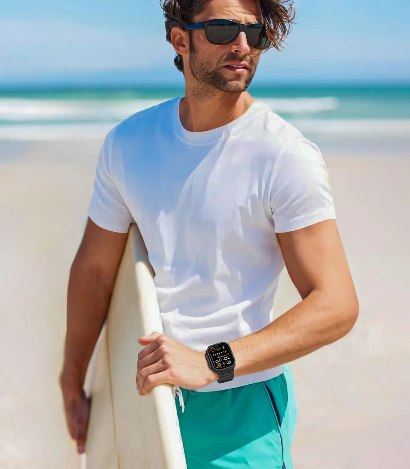 MoKo Ocean Apple Watch 49mm cinturino nero impermeabile
