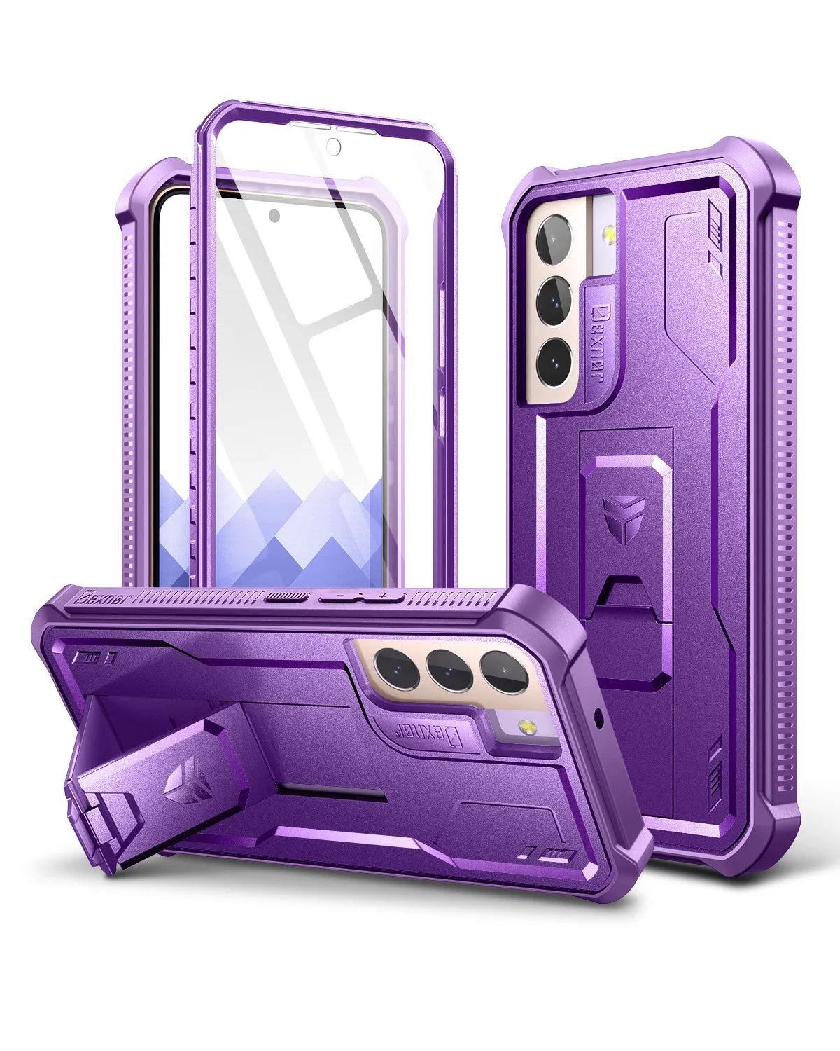 Dexnor Galaxy S22 cover nero antishock kickstand