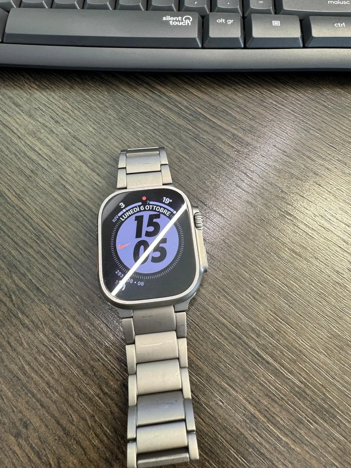 MoKo Cinturino Titanio Apple Watch 42-49mm Doppio Pulsante