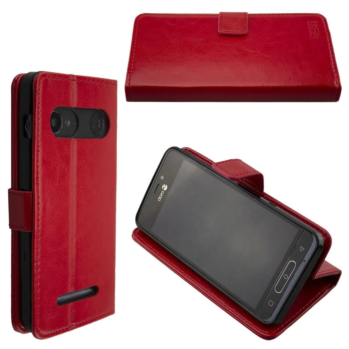 caseroxx Bookstyle Doro 8035 custodia libro rosso carta