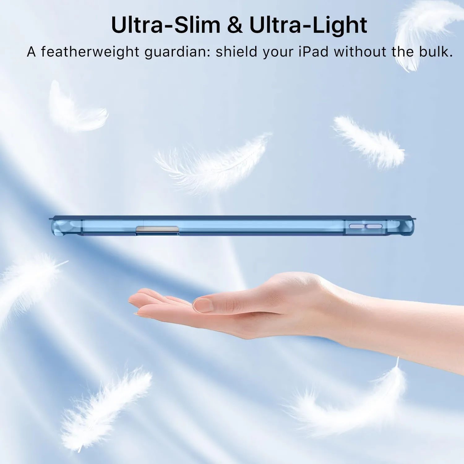 MoKo iPad Air 11 M4/M3/M2 cover blu marino portapenna