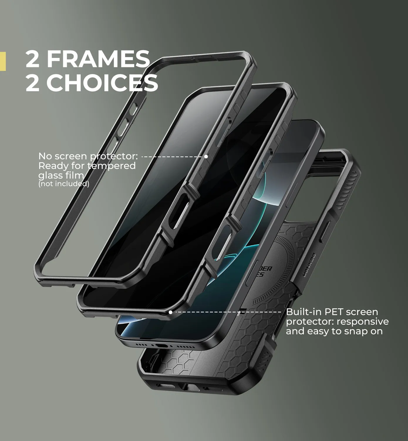 Dexnor iPhone 16 Pro Max cover privacy nero