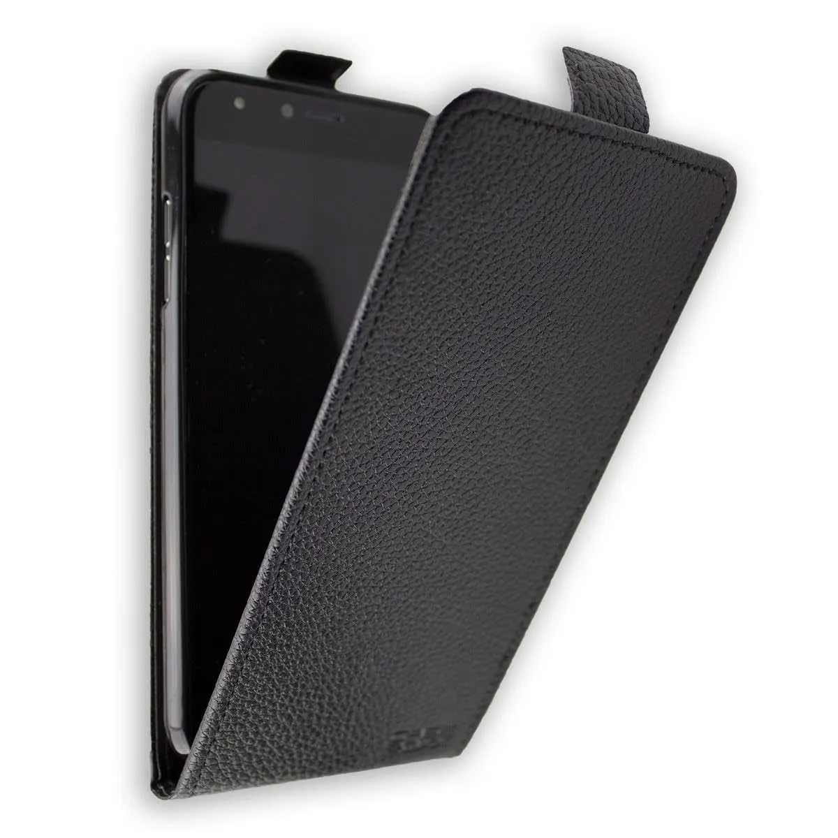 caseroxx Flip Cover Bush Spira D5 5.5 custodia nero magnetica