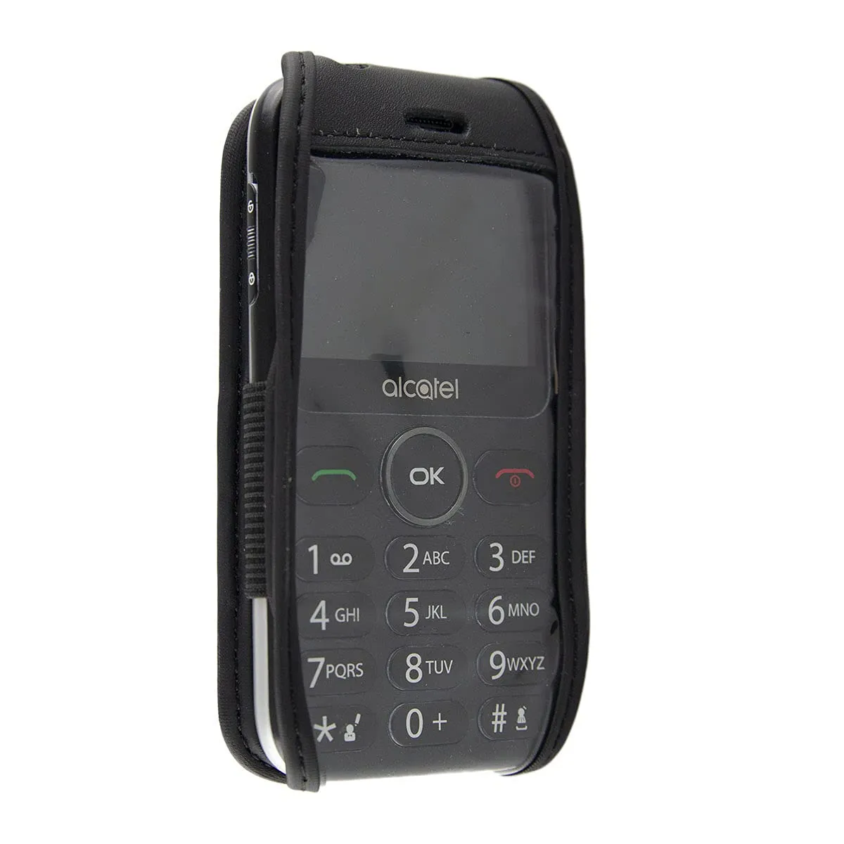 caseroxx Borsello Pelle Alcatel 2019G Nero con Clip Cintura