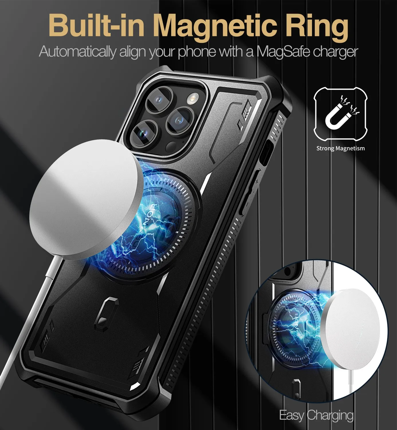 Dexnor iPhone 14 Pro Max cover blu heavy-duty pellicola