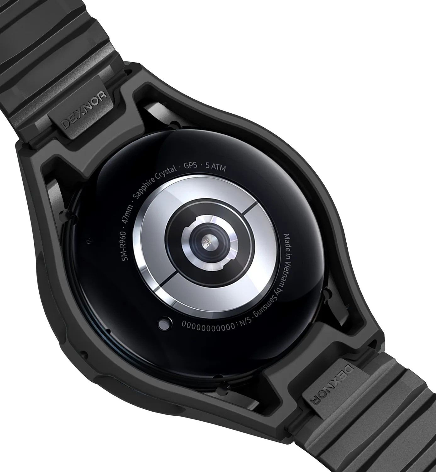 Dexnor per Galaxy Watch 6 cover 47mm nera bumper