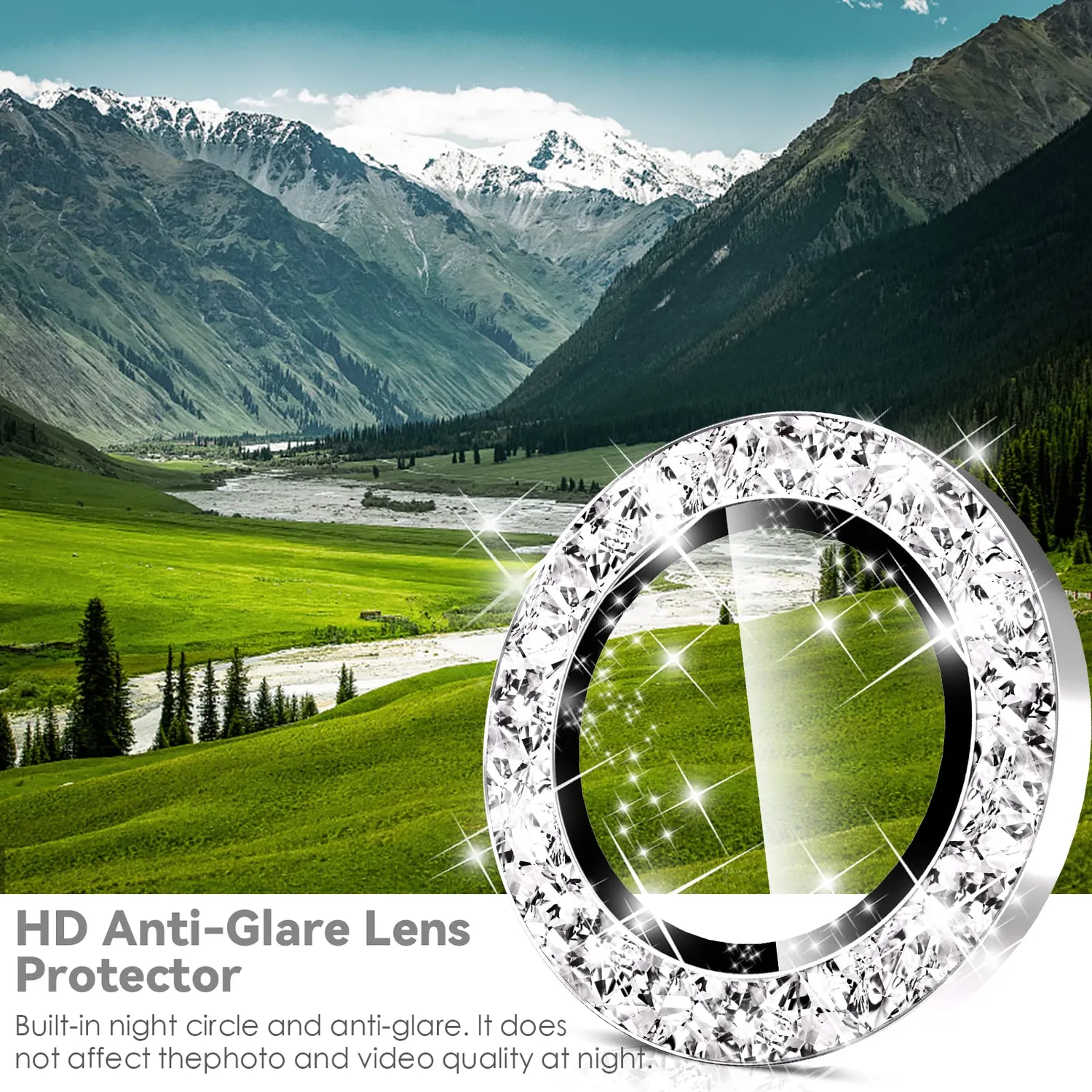 CloudValley Vetro Fotocamera S23 Ultra Argento Diamante 9H