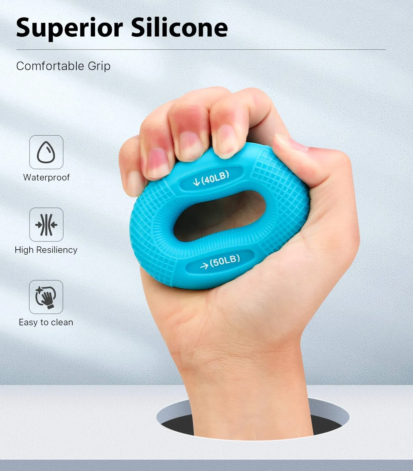 MoKo Hand Grip Ring anelli mano silicone 3 pezzi