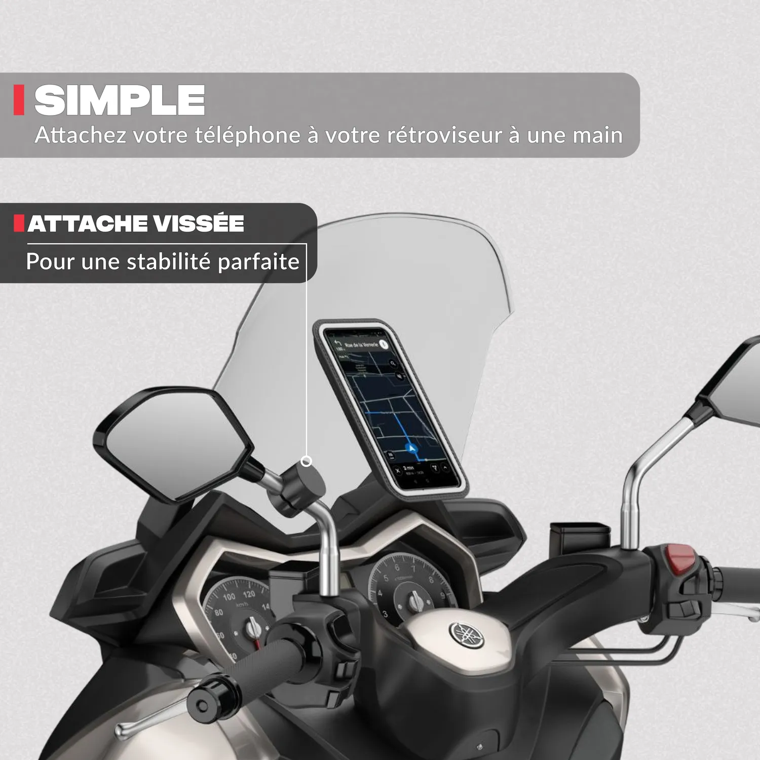 Shapeheart Mirror Pro Supporto Telefono Specchietto Moto