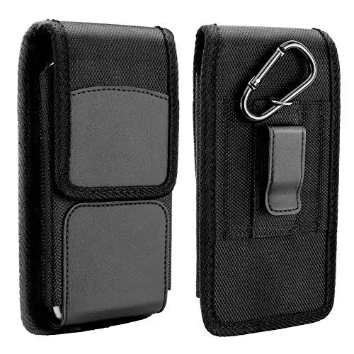 MoKo Fondina Cellulare Nylon nera 6,7 pollici cintura